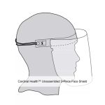 Cardinal Health™ Unassembled 3-Piece Face Shield, Polyester Strap Holder (Non-Returnable, Call for Inventory Options, For Use During COVID-19