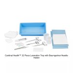 Cardinal Health™ 32 Piece Laceration Tray with Baumgartner Needle Holder, Serrated Jaw, 5.5IN