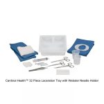 Cardinal Health™ 32 Piece Laceration Tray with Webster Needle Holder, Smooth Jaw, 5IN