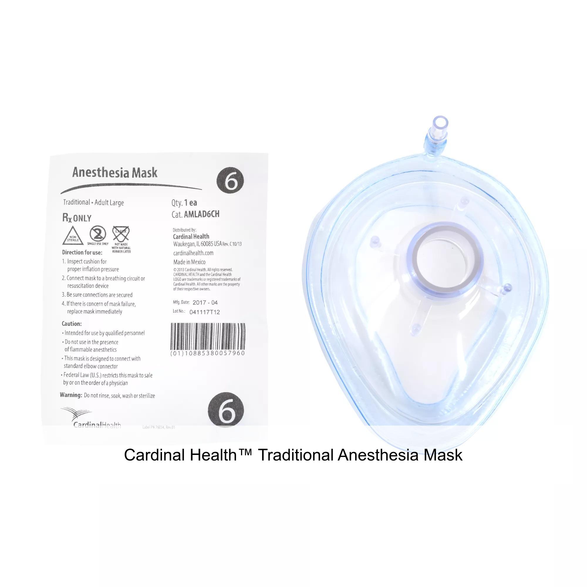 Cardinal Health™ Traditional Anesthesia Mask, Large Adult, Size 6 . Buy ...