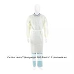 Cardinal Health™ Heavyweight SMS Elastic Cuff Isolation Gown, Yellow, Universal