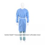Cardinal Health™ Heavyweight SMS Elastic Cuff Isolation Gown, Blue, X-Large