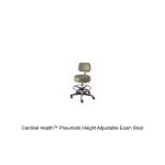 Cardinal Health™ Pneumatic Height Adjustable Exam Stool, Taupe with Back, C133 Compliant Upholstery and Foot Rest