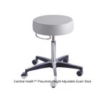 Cardinal Health™ Pneumatic Height Adjustable Exam Stool, Backless, Dove