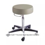 Cardinal Health™ Pneumatic Height Adjustable Exam Stool, Backless, Taupe
