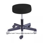 Cardinal Health™ Manual Height Adjustable Exam Stool, Backless, Black