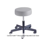 Cardinal Health™ Manual Height Adjustable Exam Stool, Backless, Dove