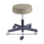 Cardinal Health™ Manual Height Adjustable Exam Stool, Backless, Taupe