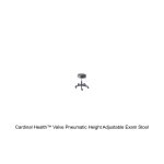 Cardinal Health™ Valve Pneumatic Height Adjustable Exam Stool, Backless, Dove with C133 Compliant Upholstery
