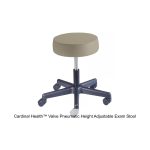 Cardinal Health™ Valve Pneumatic Height Adjustable Exam Stool, Backless, Taupe with C133 Compliant Upholstery