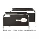 Cardinal Health™ Wheelchair Removable Vinyl Full Length Armrest, Black