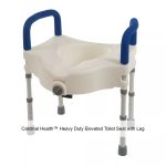 Cardinal Health™ Heavy Duty Elevated Toilet Seat with Leg, Handle, 4.5IN, 600LB