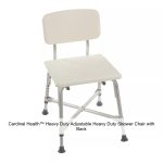 Cardinal Health™ Heavy Duty Adjustable Heavy Duty Shower Chair with Back, Aluminum, 16.5-20.5IN, 550LB