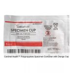 Cardinal Health™ Polypropylene Specimen Container with Orange Cap, Individual OR Peel Pouch, 120ML, 53MM