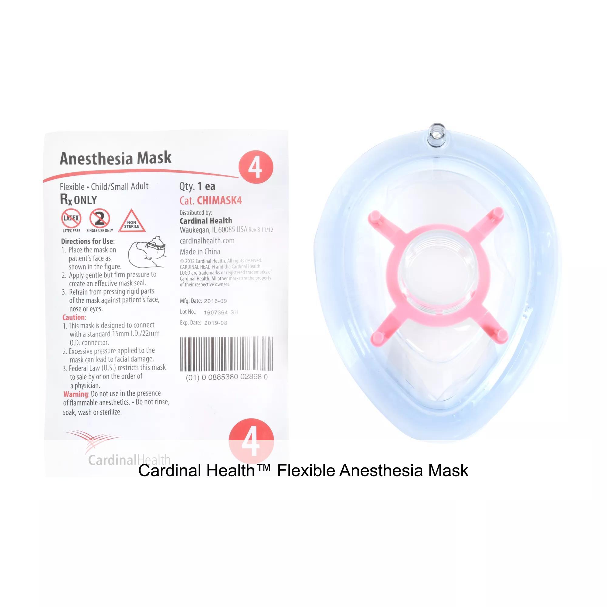 Cardinal Health™ Flexible Anesthesia Mask, Child/Small Adult, Size 4 ...