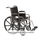 Cardinal Health™ Powder Coat Finish Wheelchair, Vinyl, Removable Desk Length Arm, Swing Away Footrest, 16x 16IN, 300LB