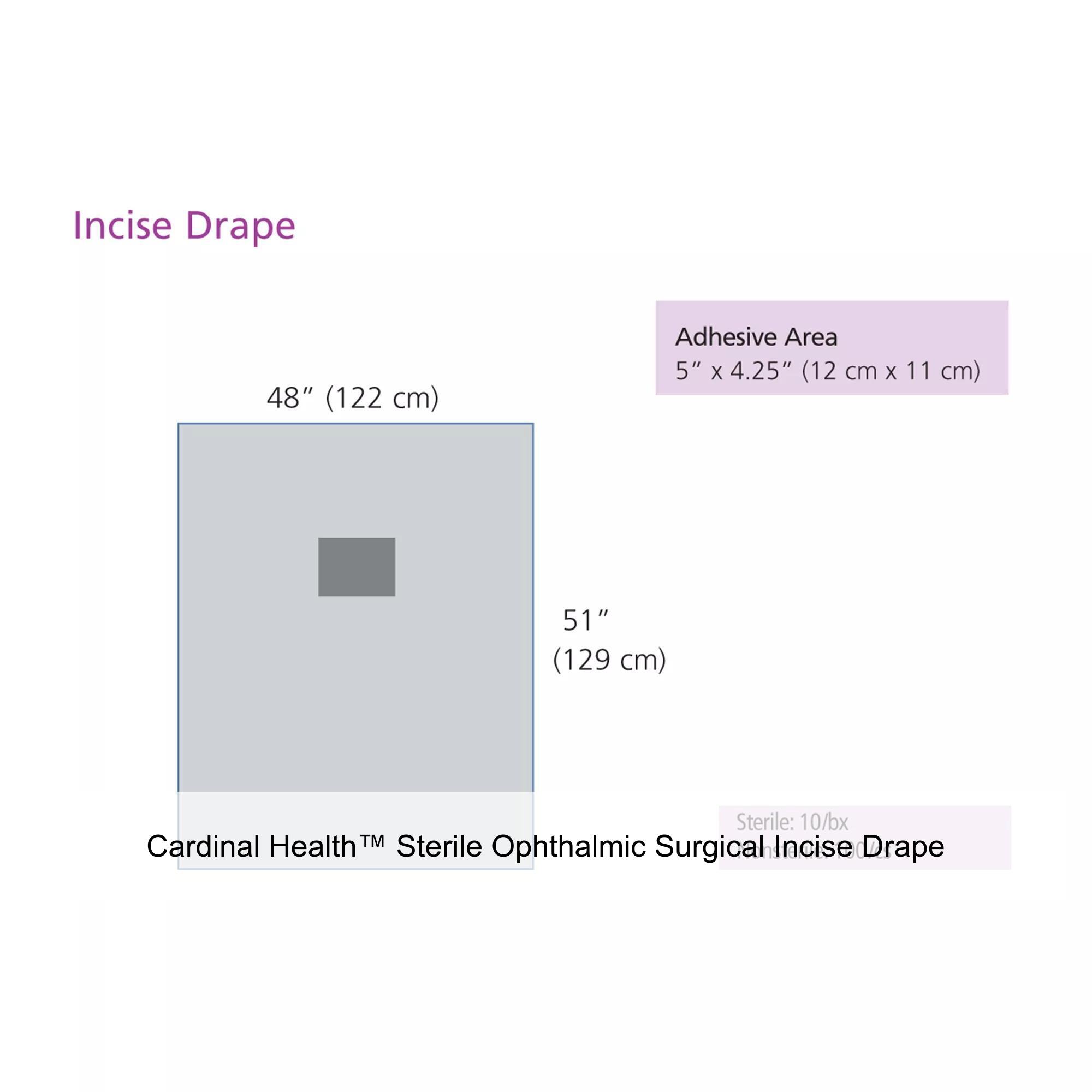 Cardinal Health™ Sterile Ophthalmic Surgical Incise Drape, 48 x 51IN