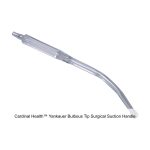 Cardinal Health™ Yankauer Bulbous Tip Surgical Suction Handle, Non-Vented