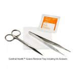 Cardinal Health™ Suture Removal Tray including Iris Scissors, Sharp, Straight, 4.5IN and Adson Forceps, Serrated, Straight, 4.75IN