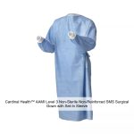 Cardinal Health™ AAMI Level 3 Non-Sterile Non-Reinforced SMS Surgical Gown with Set-In Sleeve, Blue, Large