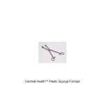 Cardinal Health™ Plastic Sponge Forceps, Serrated, Straight, Green, 9.5IN