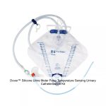 Dover™ Silicone Urine Meter Foley Temperature Sensing Urinary Catheterization Kit, 18FR