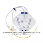 Dover™ Premium Hydrogel Coated Latex Urine Meter Foley Luer Lock Sampling Urinary Catheterization Kit, 18FR, 5ML, 2000ML