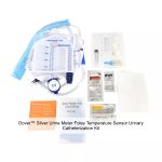 Dover™ Silver Urine Meter Foley Temperature Sensor Urinary Catheterization Kit, 18FR
