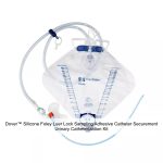 Dover™ Silicone Foley Luer Lock Sampling Adhesive Catheter Securement Urinary Catheterization Kit, 16FR, 5ML, 2000ML
