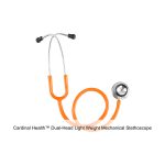 Cardinal Health™ Dual-Head Light Weight Mechanical Stethoscope, Adult, Orange