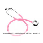 Cardinal Health™ Dual-Head Light Weight Mechanical Stethoscope, Adult, Pink