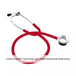 Cardinal Health™ Dual-Head Light Weight Mechanical Stethoscope, Adult, Red