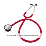 Cardinal Health™ Dual-Head Mechanical Stethoscope, Adult, Red