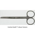 Cardinal Health™ Littauer Scissors, Straight Hook/Blunt, Large Ring, Satin, 4.5IN