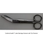 Cardinal Health™ Lister Bandage Scissors with Tip Protector, Angled Nodule/Blunt, Satin, 5.5IN