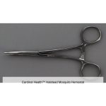 Cardinal Health™ Halstead Mosquito Hemostat, Fine Tip, Curved, Satin, 5IN