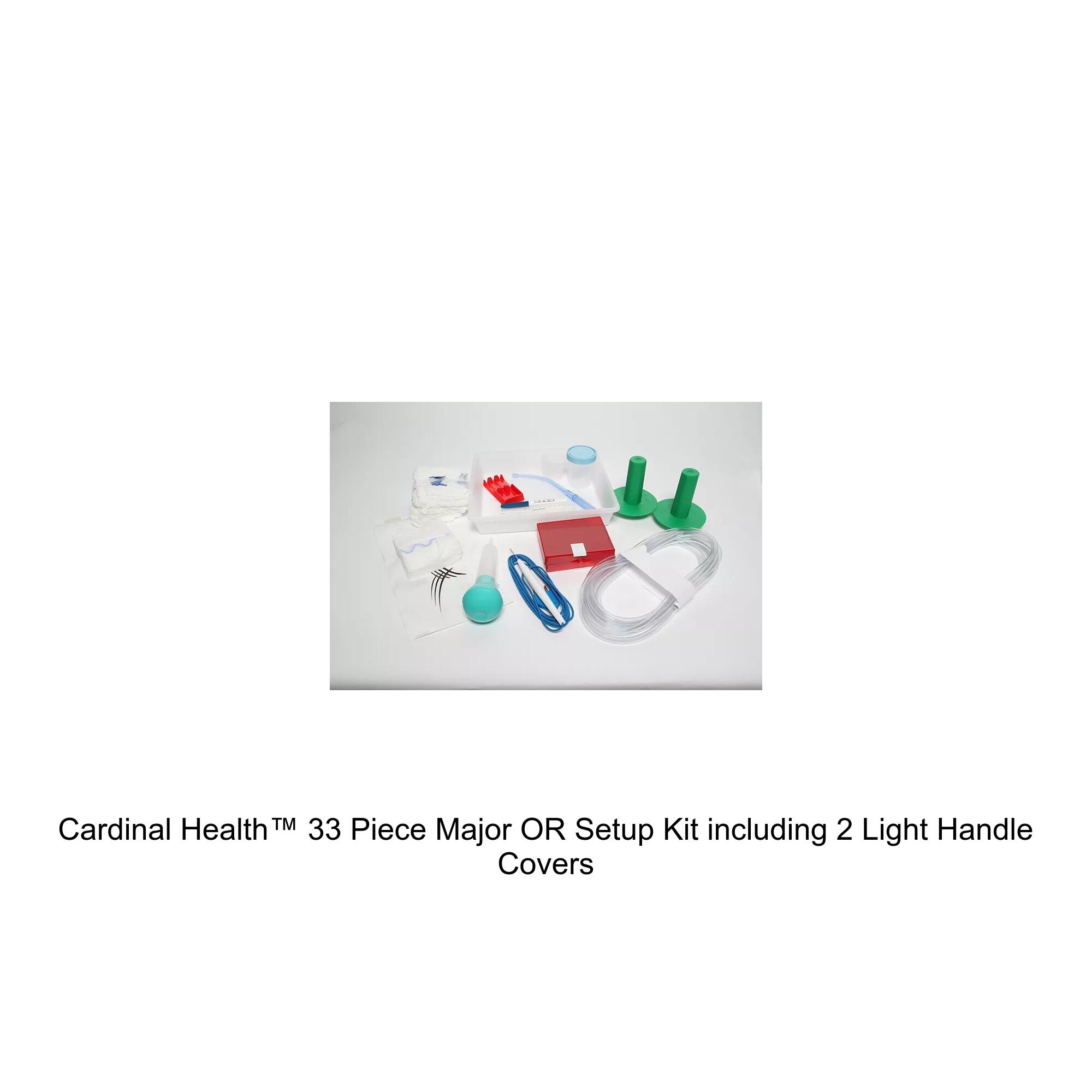 Cardinal Health™ 33 Piece Major OR Setup Kit including 2 Light Handle Covers, Rigid