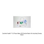 Cardinal Health™ 33 Piece Major OR Double Basin Kit including Emesis Basin, 700CC, CSR Wrap, 54 x 54IN and Light Handle Cover, Rigid