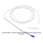 Cardinal Health™ Jackson-Pratt® Hubless Silicone Round Surgical Drain with Trocar, 10FR X 15CM, End Perforation