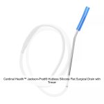 Cardinal Health™ Jackson-Pratt® Hubless Silicone Flat Surgical Drain with Trocar, 15FR X 15CM, 20CM, 10MM, Full Perforated