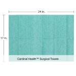 Cardinal Health™ Surgical Towels, Low Lint, Green, Nonsterile, 17 x 26IN