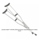Cardinal Health™ NOVAPLUS® Push Button Adjustable Aluminum Axillary Crutch, Adult, 62-70IN, 300LB