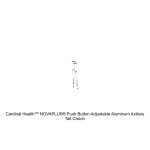 Cardinal Health™ NOVAPLUS® Push Button Adjustable Aluminum Axillary Tall Crutch, 70-78IN, 300LB