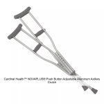 Cardinal Health™ NOVAPLUS® Push Button Adjustable Aluminum Axillary Crutch, Youth, 54-62IN, 300LB