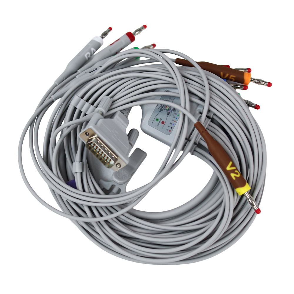 10-Lead ECG Patient Cable for Schiller.